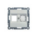 Панель подвійна RJ12/RJ45 WL2320 Lumina-2, біла, Hager
