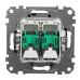 Подвійна комп'ютерна розетка Schneider Electric Sedna Design & Elements RJ45 кат. 5е UTP венге SDD181452