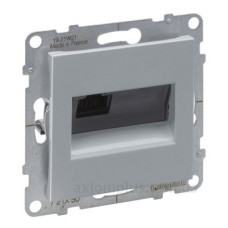 Розетка комп'ютерна RJ45 Cat.5e UTP Legrand SUNO (алюміній) 721350