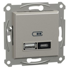 USB розетка Schneider Electric Asfora EPH2700569 тип A+C, 21Вт 3A бронза USB розетка Schneider Electric Asfora EPH2700569 тип A+C, 21Вт 3A бронза