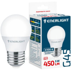 Світлодіодна лампа Enerlight G45 5Вт E27 4100K Світлодіодна лампа Enerlight G45 5Вт E27 4100K