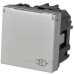 Механізм розетки ABB Zenit N2288.1 PL 2М із заземленням та кришкою (срібло)