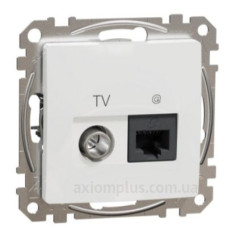 Кінцева TV-розетка Schneider Electric Sedna Design & Elements + RJ45 кат. 6 UTP біла SDD111469T