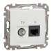 Кінцева TV-розетка Schneider Electric Sedna Design & Elements + RJ45 кат. 6 UTP біла SDD111469T