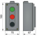 Кнопковий пост ElectrO PK7223RBG54 ПК722-3 10A 230/400B карболіт IP54