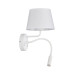 Бра, настінний світильник TK Lighting 10080 Maja E27+G9 1+1x15W+8W IP20 білий