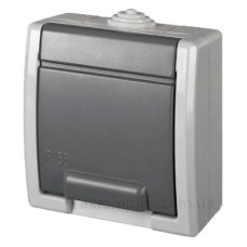 Одномісна розетка Elektro-Plast Aquant 1244-10 (сіра)
