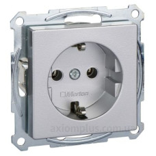 Механізм розетки SCHUKO з центр.платою алюміній 16А Merten, MTN2301-0460