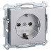 Механізм розетки SCHUKO з центр.платою алюміній 16А Merten, MTN2301-0460