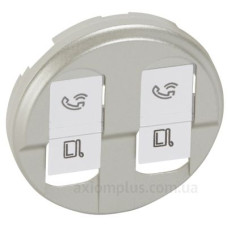 Подвійна накладка RJ-45 розетки Legrand Celiane (068552) FTP cat6 (титан)