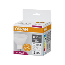 Світлодіодна лампочка Osram 4058075689459 LED GU5.3 MR16 1x8W 4000K 800Lm IP20
