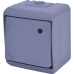 Вимикач прохідний Eti Hermetics VHE-3L-SR IP54 з підсвічуванням сірий (4668068)
