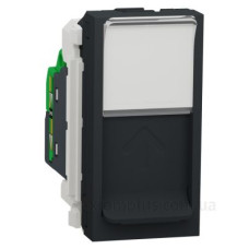 Одинарна комп'ютерна розетка Schneider Electric NU341054 RJ45 cat.5e UTP з полем для напису 1М (антрацит) Одинарна комп'ютерна розетка Schneider Electric NU341054 RJ45 cat.5e UTP з полем для напису 1М (антрацит)