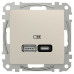Розетка Schneider Sedna Design ​бежева USB type A+С 21Вт ( SDD112405 )