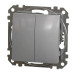 Двоклавішний перемикач Schneider Electric Sedna Design & Elements алюміній SDD113108