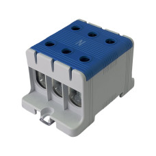 Клемник на DIN-рейку FT1095N 3P,Cu:16-95 / Al:16-95 мм2, синій Промфактор ( FT1095N3 ) Клемник на DIN-рейку FT1095N 3P,Cu:16-95 / Al:16-95 мм2, синій Промфактор ( FT1095N3 )