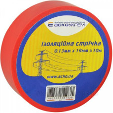 Ізоляційна стрічка Аско-Укрем 0,13x19мм/10м червона (A0150020035) Ізоляційна стрічка Аско-Укрем 0,13x19мм/10м червона (A0150020035)