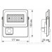 LED прожектор Videx F2e 30Вт 5000K (VL-F2e305W-S) з датчиком руху та освітленості LED прожектор Videx F2e 30Вт 5000K (VL-F2e305W-S) з датчиком руху та освітленості