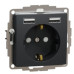 Розетка Schneider Electric Sedna Design & Elements з заземленням та 2 USB тип А чорна SDD114052