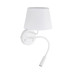 Бра, настінний світильник TK Lighting 10080 Maja E27+G9 1+1x15W+8W IP20 білий