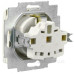 Розетка ABB Basic 55 20 EUK-94-507 із заземленням та кришкою (альпійський білий)