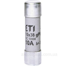 Запобіжник ETI 002625075 CH 10x38 gPV 10A 1000V (30kA) Запобіжник ETI 002625075 CH 10x38 gPV 10A 1000V (30kA)