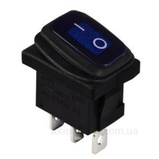 Перемикач TNSy KCD1-2-101WN BL/B з підсвічуванням IP65 синій (TNSy5500693)