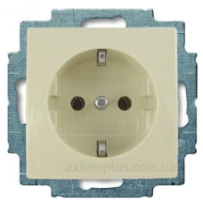 Розетка ABB Basic 55 20 EUC-92-507 із заземленням (слонова кістка)