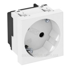 Розетка OBO Bettermann modul 45 з заземленням та шторками 250В 16A 33˚ біла (6120073)