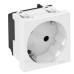 Розетка OBO Bettermann modul 45 з заземленням та шторками 250В 16A 33˚ біла (6120073)