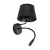 Бра, настінний світильник TK Lighting 10203 Maja E27+G9 1+1x15W+8W IP20 чорний