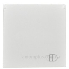 Механізм розетки ABB Zenit N2288.1 BL 2М із заземленням та кришкою (білий)