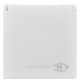 Механізм розетки ABB Zenit N2288.1 BL 2М із заземленням та кришкою (білий)