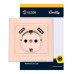 Розетка Elcor Emily 9215 (211595) із заземленням з 2 USB (кремовий)
