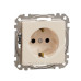 Розетка Schneider Electric Sedna Design & Elements з заземленням та шторками бежева SDD112022
