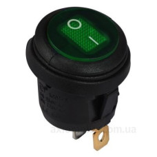 Перемикач TNSy KCD1-5-101WN G/B круглий з підсвічуванням IP65 зелений (TNSy5500723)
