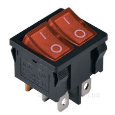 Перемикач TNSy KCD1-6-2101N R+R/B з підсвічуванням червоний (TNSy5500734)