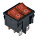 Перемикач TNSy KCD1-6-2101N R+R/B з підсвічуванням червоний (TNSy5500734)