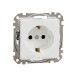Розетка Schneider Electric Sedna Design & Elements з заземленням та шторками біла SDD111022