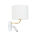 Бра, настінний світильник TK Lighting 1370 Richi E27+G9 1+1x15W+8W IP20 білий