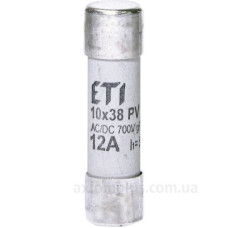 Запобіжник ETI 002625022 CH 10x38 gR-PV 12A 700V (50kA) Запобіжник ETI 002625022 CH 10x38 gR-PV 12A 700V (50kA)