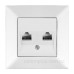 Розетка комп'ютерна Meridian, 2xRJ45 Cat.5e, білий