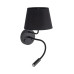 Бра, настінний світильник TK Lighting 10081 Maja E27+G9 1+1x15W+8W IP20 чорний