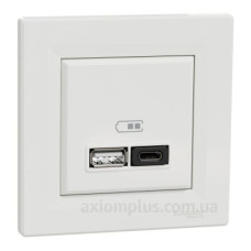 USB розетка Schneider Electric Asfora EPH2700421 USB/Type-C 3А 45Вт біла USB розетка Schneider Electric Asfora EPH2700421 USB/Type-C 3А 45Вт біла