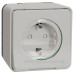 Накладна розетка Schneider Electric MUR39034 із з/к та шторками IP55 (біла)