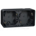 Накладний горизонтальний блок підрозетників Schneider Electric MUR37914 IP55 (антрацит) Накладний горизонтальний блок підрозетників Schneider Electric MUR37914 IP55 (антрацит)