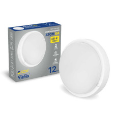 Світильник LED Violux ДББ ATOM UA MW sensor білий 12W 5000K IP54 картон ( 253361 )