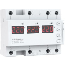 Реле контролю фаз ZUBR D6-63 red 63А (230В/380В)