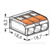 Клема на 3 дроти WAGO COMPACT 41А