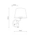 Бра, настінний світильник TK Lighting 11393 Maja E27+G9 1+1x15W+8W IP20 білий